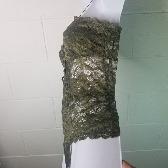 Guess khaki green lace up thong teddy bodysuit - Picture 6 of 8